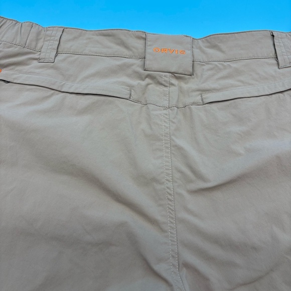 Orvis Tan Cargo Pants Durable Utility Design Nylon Beige Size XXL x 30” - Picture 7 of 11